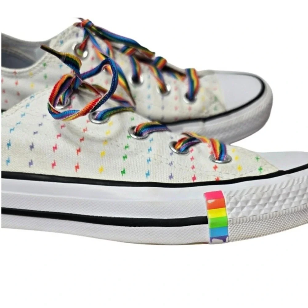 Converse Chuck Taylor All Star Ox Pride Pattern Rainbow Low Top Sneakers W6 M4